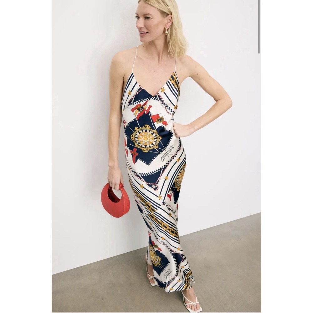 Ronny Kobo Bethie Scarf Printed Dress Size Small